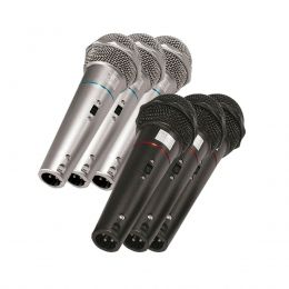 Kit com 6 Microfones de Mão VOXCSR505KIT6 Dinâmico Voxtron