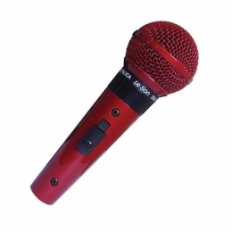 Microfone c/ Fio de Mão Dinâmico Vermelho - SM 58 P4 RD Le Son