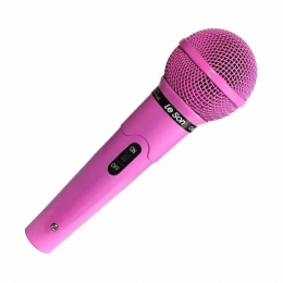 Microfone Dinamico Rosa c/ Fio de Mão - MC200 LeSon
