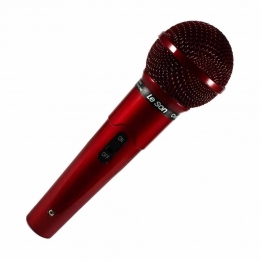 Microfone Dinamico Vermelho c/ Fio de Mão - MC200 LeSon