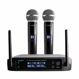 Microfone s/ Fio de Mão Duplo UHF - LS 902 Digital Le Son