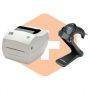 Kit Impressora GC420t Zebra + Leitor QW2100 c/ Suporte Datalogic