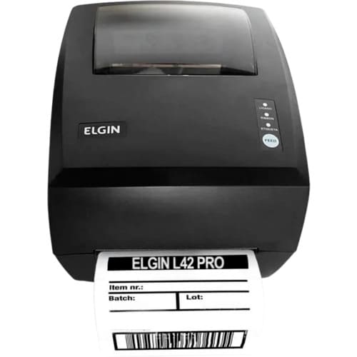 Impressora Térmica de Etiquetas Elgin L42 Pro com Placa de Rede Ethernet e Etiquetas  - ZIP Automação