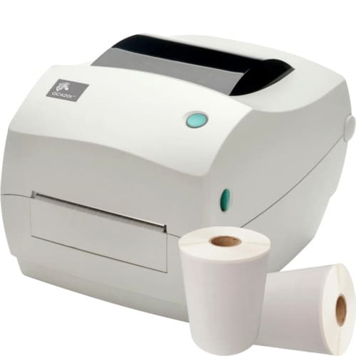 Impressora Térmica de Etiquetas Zebra Nova GC420t com Etiquetas - ZIP Automação