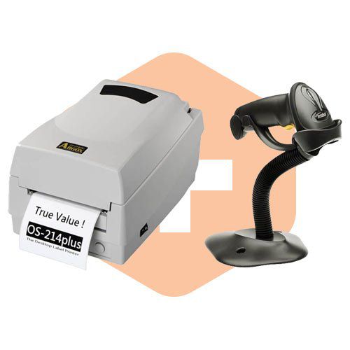 Kit Impressora OS-214 Plus Argox + Leitor LS2208 c/ Suporte Zebra
