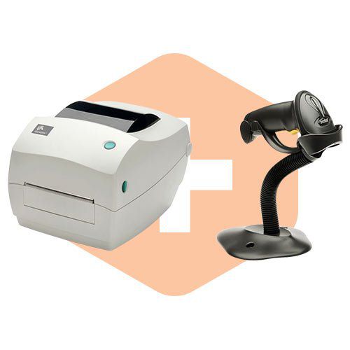 Kit Impressora GC420t + Leitor LS2208 c/ Suporte - Zebra - ZIP Automação