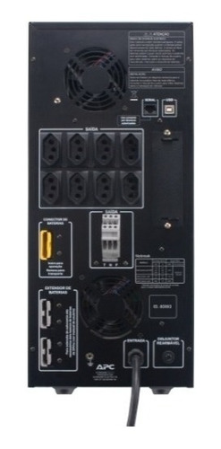 Nobreak APC 3000VA Smart-UPS SMC3000XLBI-BR Entrada Bivolt  - ZIP Automação