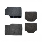 Pvc Texturizado 3mm Universal Preto Com Detalhe Lateral Carpete - Simbolo Volkswagen