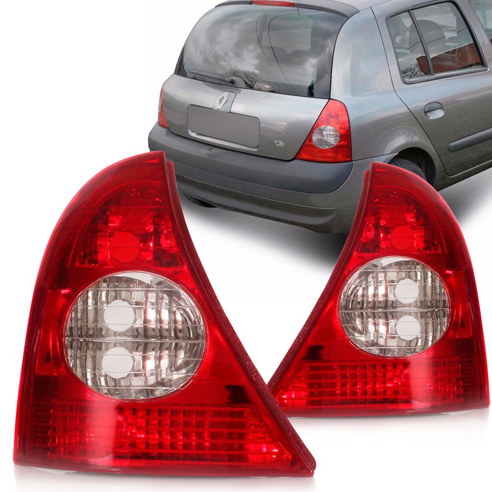 Lanterna Traseira Renault Clio 2003 em diante Bicolor Lado Esquerdo  - AutoParts Online