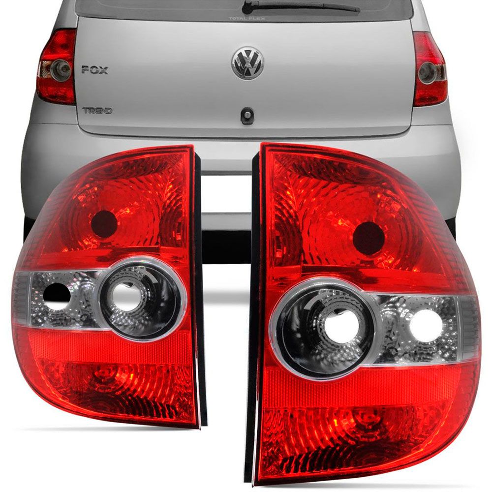Lanterna Traseira VW Fox/Crossfox 2004 Bicolor Lado Esquerdo  - AutoParts Online
