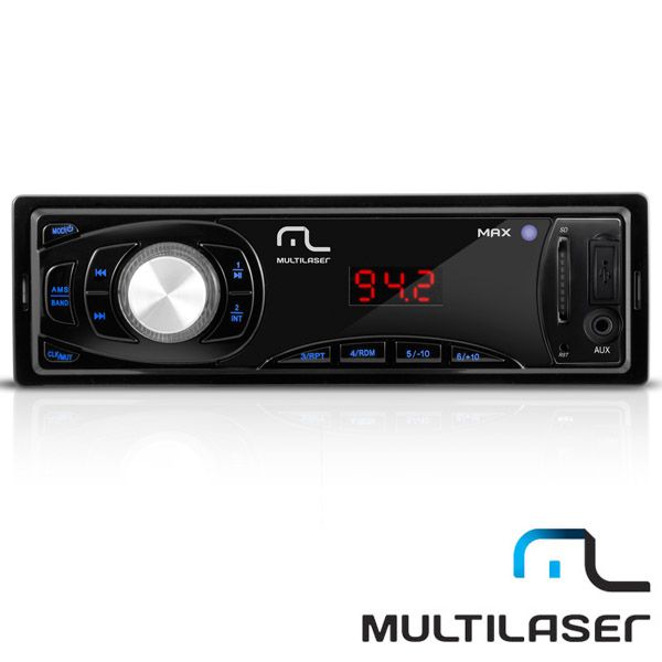 Rádio Automotivo Multilaser Max P3208 c/ 4x 45W RMS USB Cartão Auxiliar - AutoParts Online