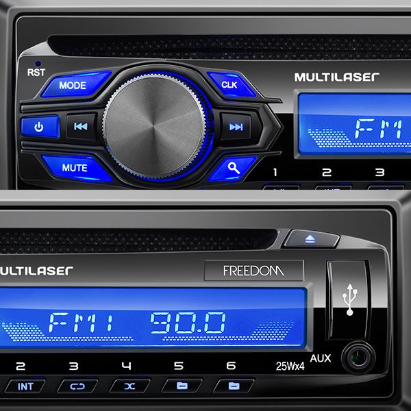 Radio CD USB Multilaser Freedom P3239 4x25w  - AutoParts Online