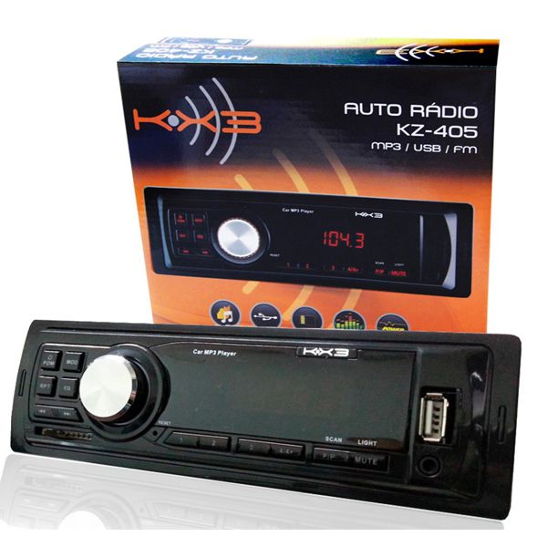 Radio USB Automotivo Kx3 KZ-405 MP3 USB FM SD - AutoParts Online