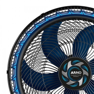 Ventilador de Parede Arno Xtreme Force Breeze 220V - VB51 50cm 6 Pás 3 Velocidades Preto e Azul
