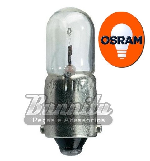 Lâmpada miniatura T4W 12V - 4 watts Osram  - Bunnitu Peças e Acessórios