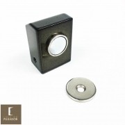 Amortecedor / Prendedor / Batedor / Fixador para porta magnético aço inox Antique Ouro Velho com imã