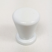Puxador para Móveis Botão 1 Furo Modelo Pine em Alumínio Branco