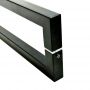 Puxador Portas Duplo Aço Inox Preto Slin 70 cm para portas: pivotantes/madeira/vidro temperado/porta alumínio e portões