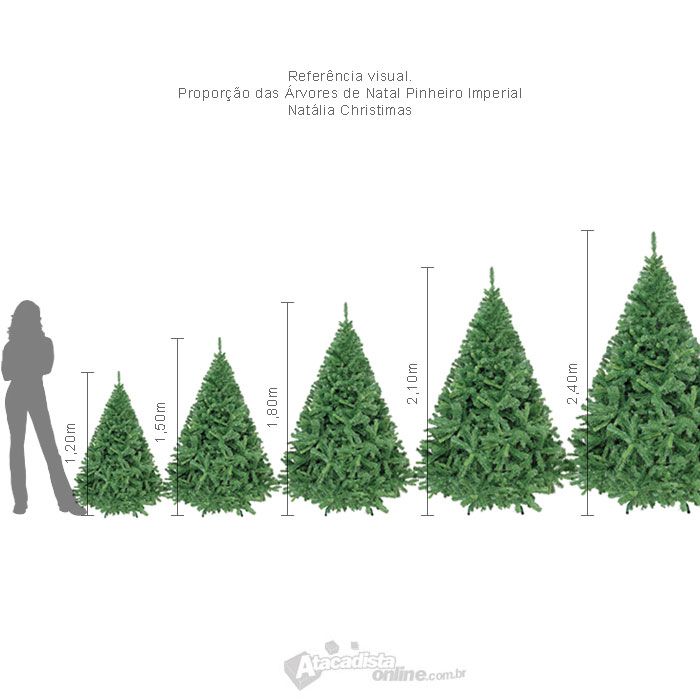 Arvore de Natal Pinheiro Imperial 1,20m verde  287 galhos 3,9kg + brinde -  Natalia Chr