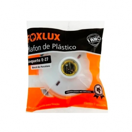 Plafon de Plastico Foxlux Soquete E27