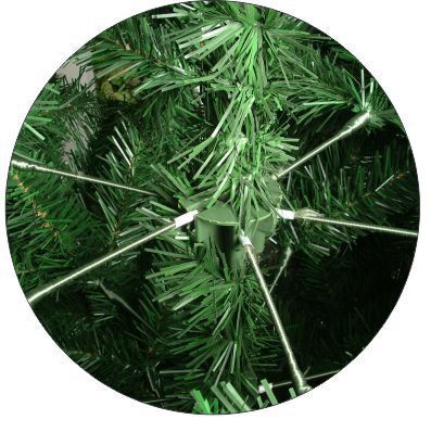 Arvore de Natal Pinheiro Finlandesa 2,10m verde 1800 galhos 14,5kg com ponteira e pés metal - Natalia Chr