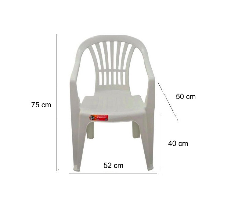 Kit 4 Cadeiras Poltrona 120Kg Plástico Inmetro Boa Vista Ant