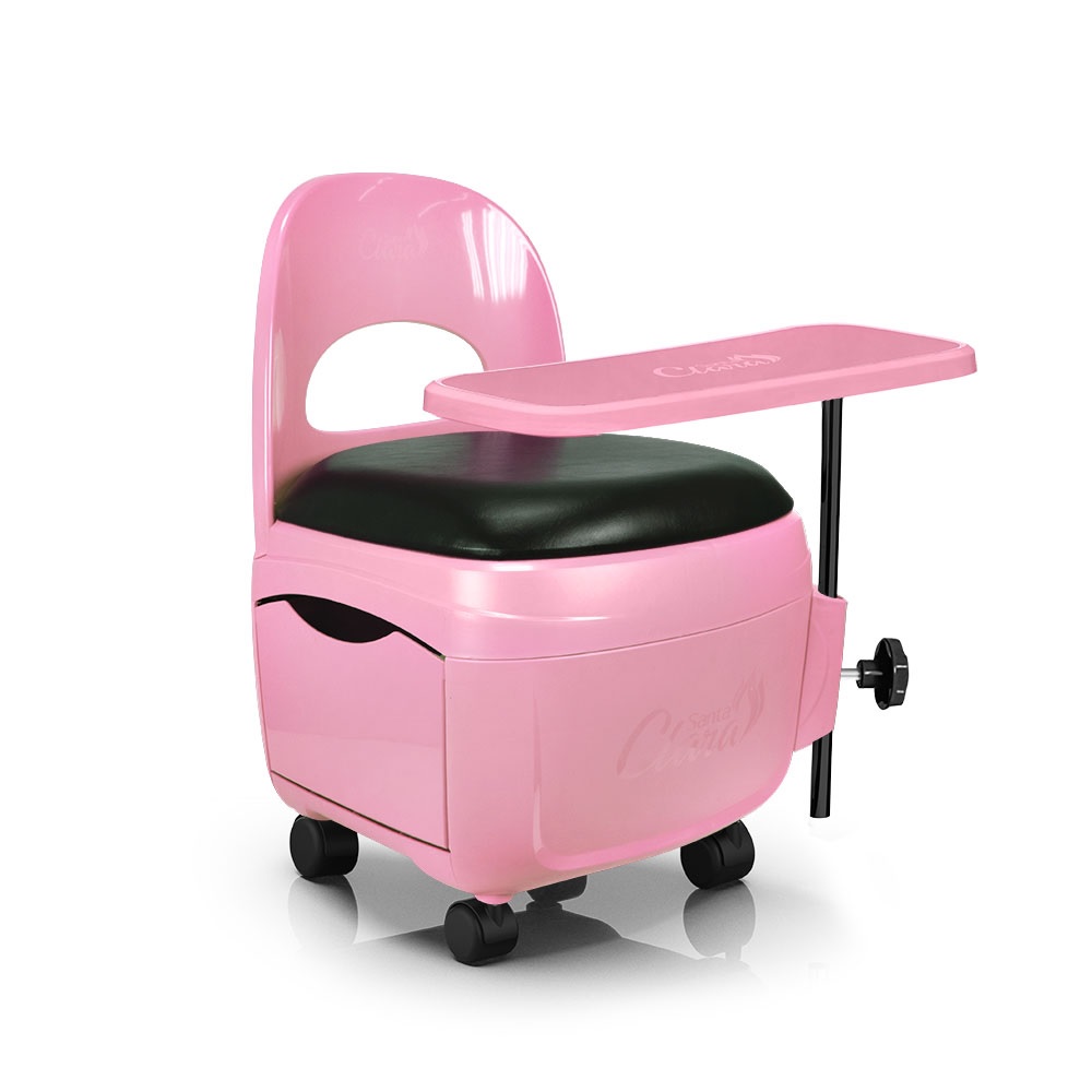 Cadeira Cirandinha Para Manicure Diva Rosa Bebê - Santa Clara