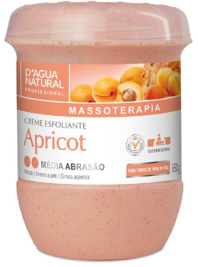 Creme Esfoliante Média Abrasão Apricot 650g - Dágua Natural