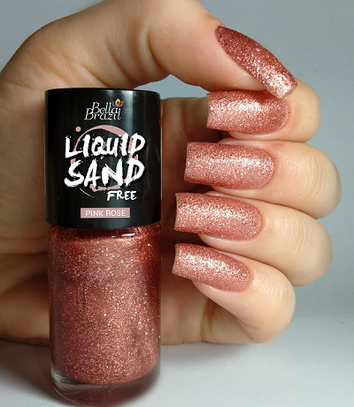 Esmalte Pink Rose Coleção Liquid Sand Free 9ml - Bella Brazil