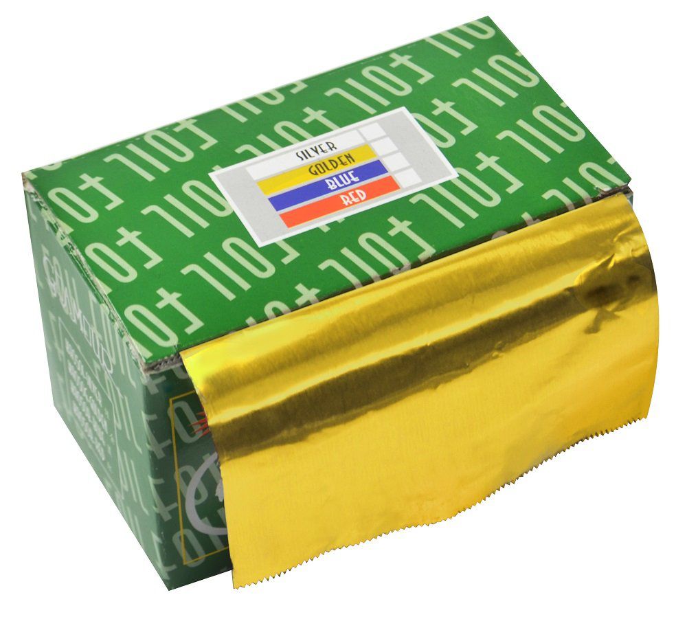 Papel Alumínio Amarelo Para Cabelos Rolo 16Micras - 01 Unidade