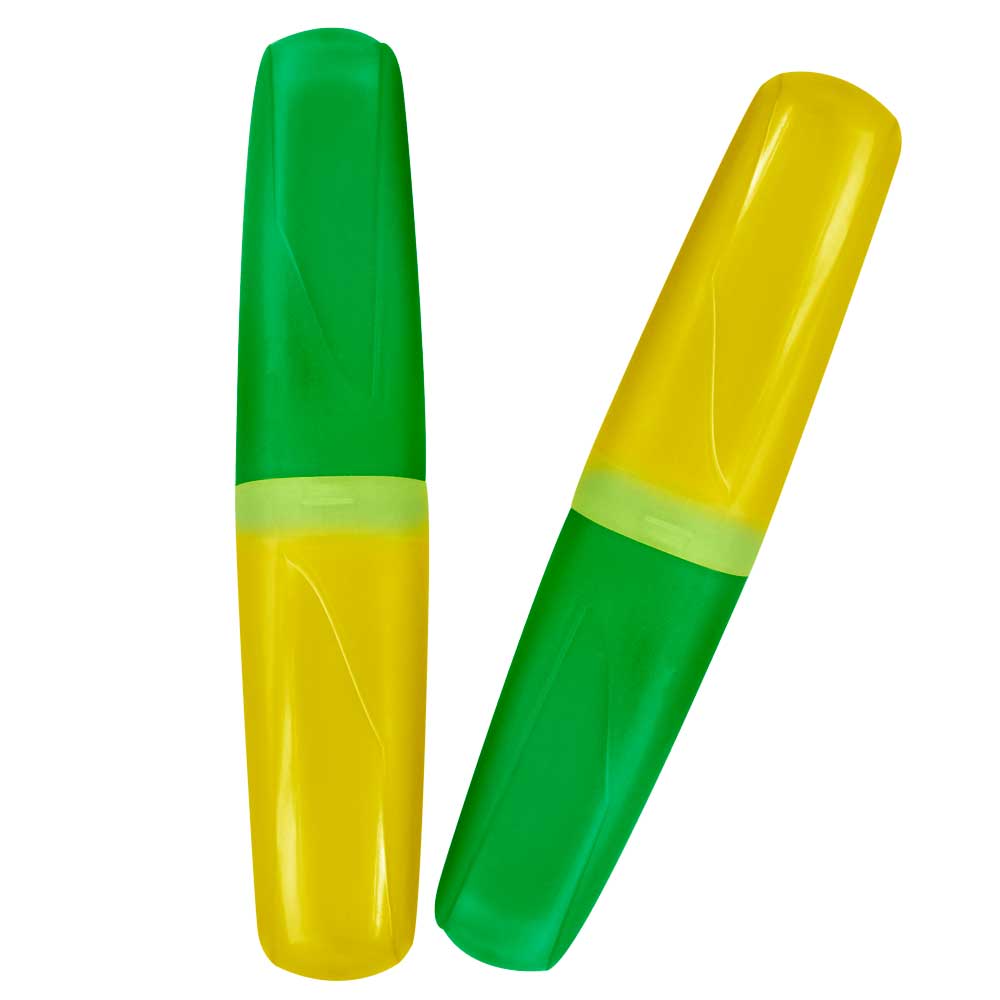 12 Unidades Porta Escova De Dentes  Verde Amarelo Santa Clara - Copa do Mundo Brasil