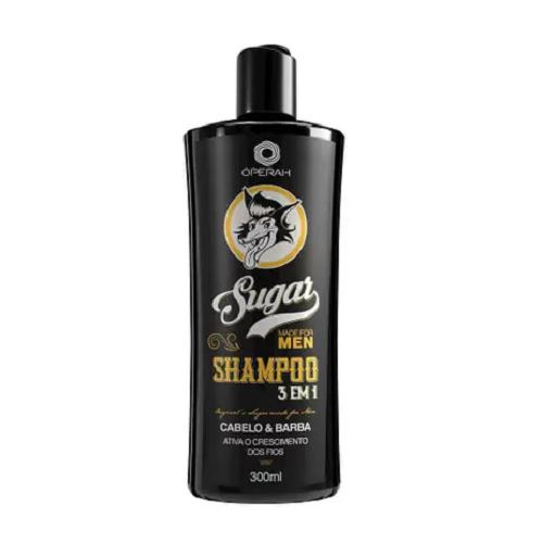 Shampoo 3 Em 1 Cabelo E Barba Sugar  300ml