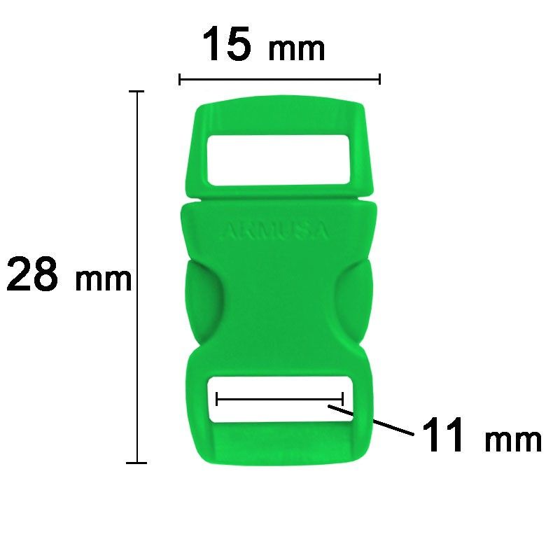 Fivela verde para pulseira de paracord PB08