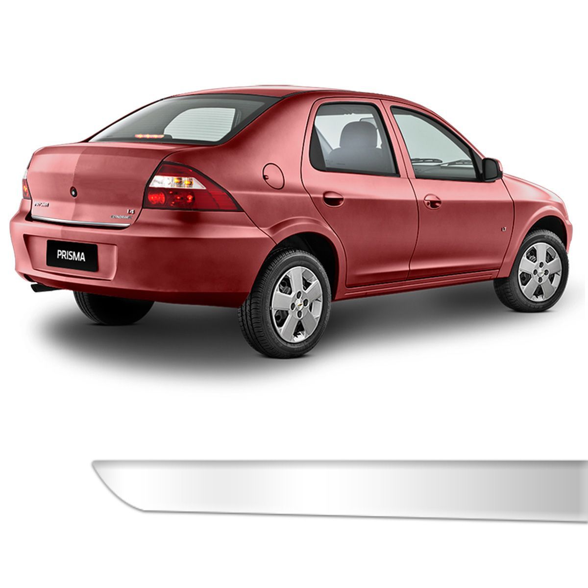Adesivo Resinado Friso Cromado Porta Malas URA Chevrolet Prisma até 2012