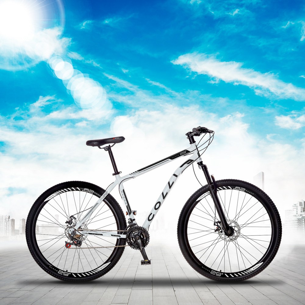 Bicicleta Athena Aro 29 Aço 21v Suspensão Dianteira Freio Mecânico Branco - Colli Bike
