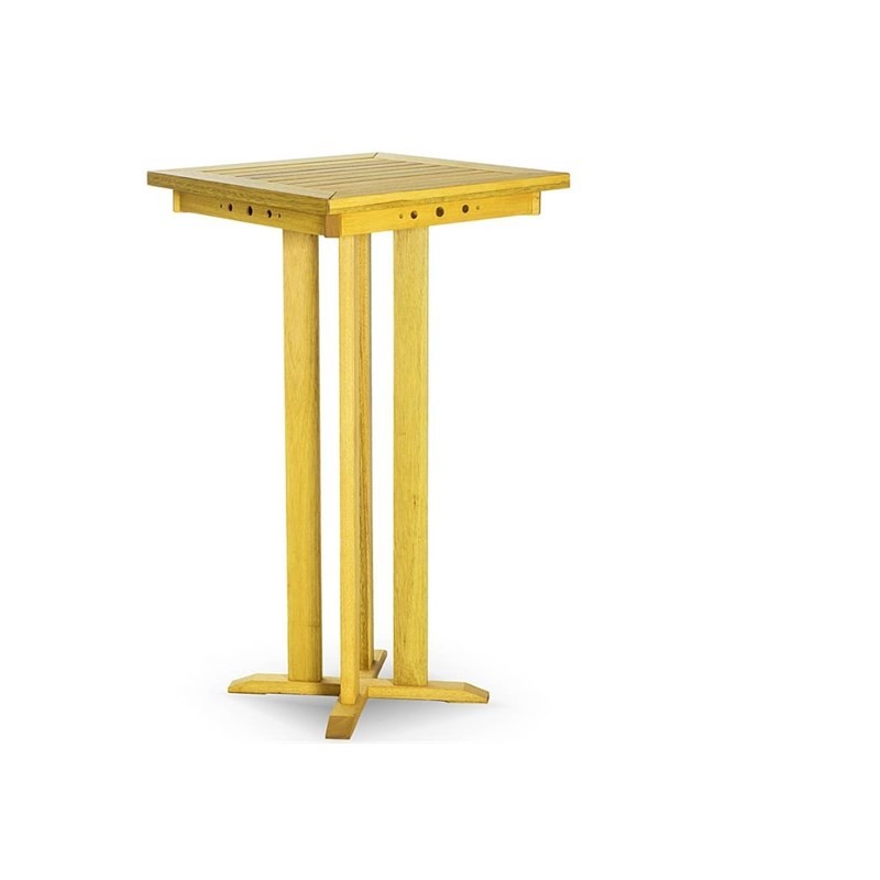 Mesa Alta Bar com 60,5 cm Stain Amarelo - Mão & Formão