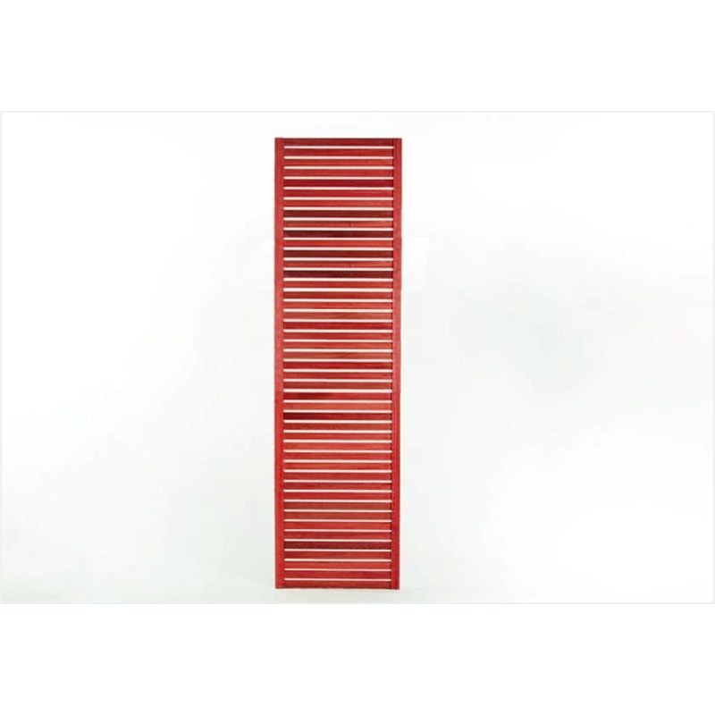 Painel Vertical Zen Estreito Stain Vermelho - Mão e Formão
