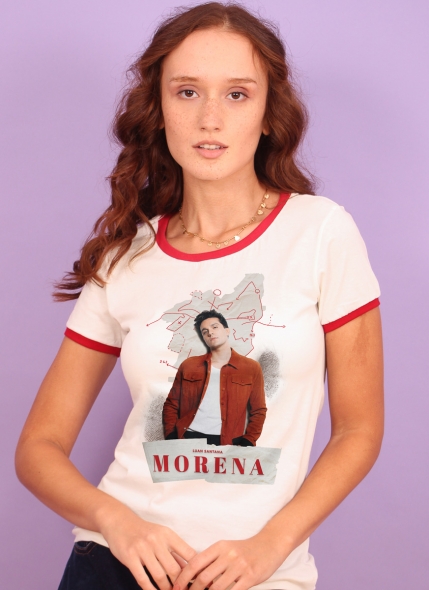 Camiseta Ringer Feminina Luan Santana Culpa da Morena