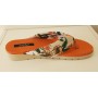 Chinelo Feminino Flatform Rezzerve - Marfim/Laranja/Marfim Floral - 8300