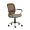 Cadeira de escritório AMITI secretária giratória base metálica cromada assento em crepe