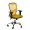 Cadeira de escritório AURO secretária giratória base metálica cromada assento em corino PU