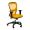 Cadeira de escritório AURO secretária giratória base nylno preta assento em corino PU