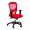 Cadeira de escritório AURO secretária giratória base nylon preta assento em crepe