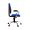 Cadeira de escritório MIRTA secretária giratória base metálica cromada assento em crepe