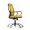 Cadeira de escritório NAIM secretária giratória base metálica cromada assento em crepe