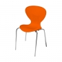 Cadeira Flash Em Polipropileno Com Base Fixa Em Inox Polido