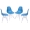 Conjunto 4 Cadeiras Eames DSR Cromada com Concha em Polipropileno - Várias Cores