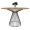 Mesa de Jantar Cone Girassol Redonda com Tampo de Madeira 1,20m - Várias Cores