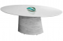 Mesa de Jantar Cone Oval Fibra com Tampo Coverglass 180x100cm