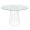 Mesa de Jantar cone Redonda Raiada com Tampo de Vidro Temperado 8mm